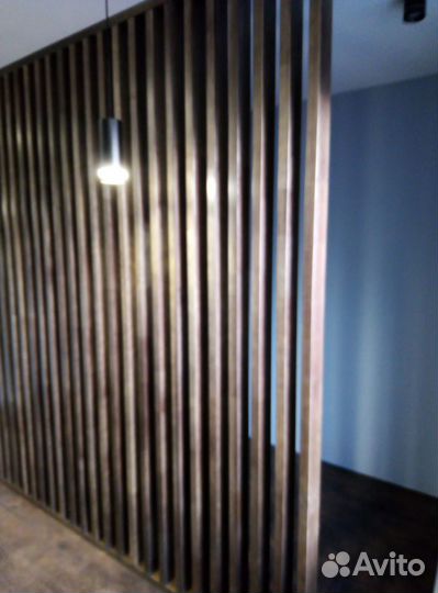 Перегородки реечные для зонирования комнаты