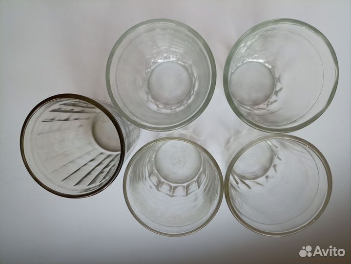 Стаканы граненые СССР кружка синяя чашка золото