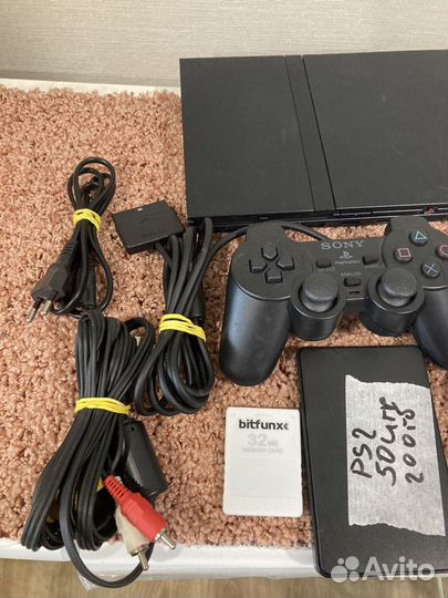 Sony PS2 slim 200gb 50 игр прошита