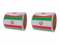 2 рулона этикеток самокл "Флаг Ирана" 20х30мм