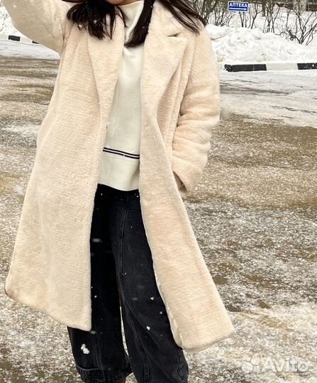 Искусственная шуба белая