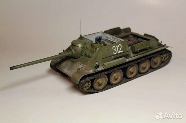 Готовая модель сау Су-85 с интерьером