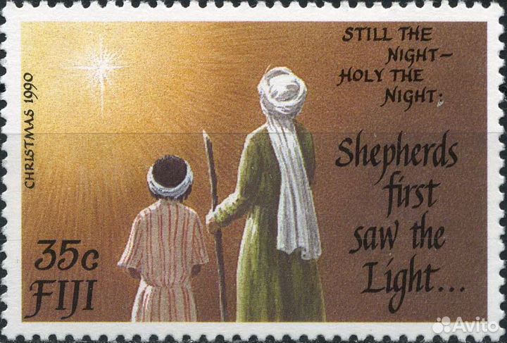 Серия марок Рождество. Фиджи 1990 г