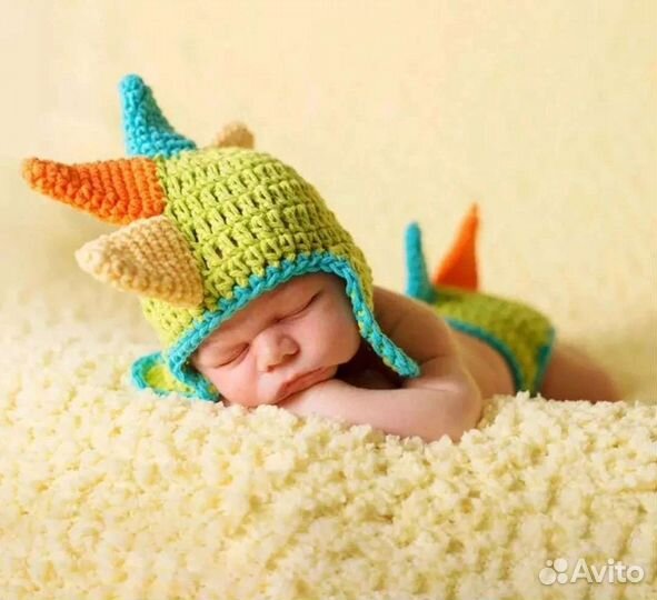 Костюм дракончика для новорожденного