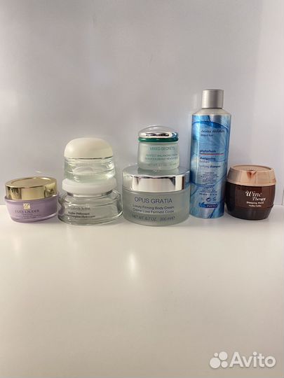 Баночки и флакон из под кремов/шампуня