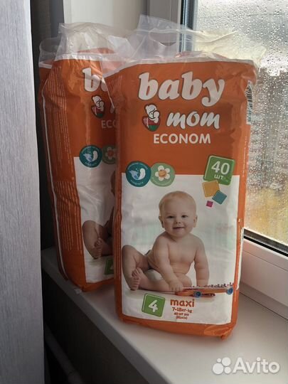 Подгузники baby mom 4