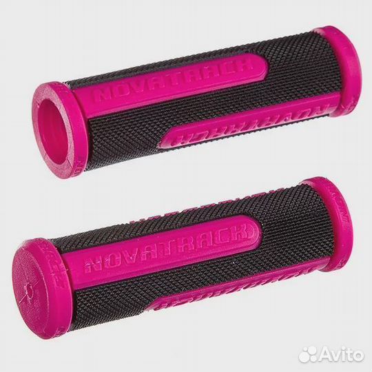 Грипсы Novatrack, 110мм, черно-малиновый
