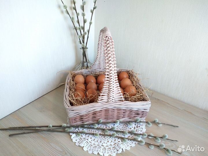 Корзина плетеная с ручкой