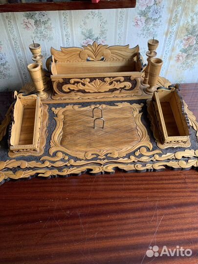 Деревянный ретро прибор для письма