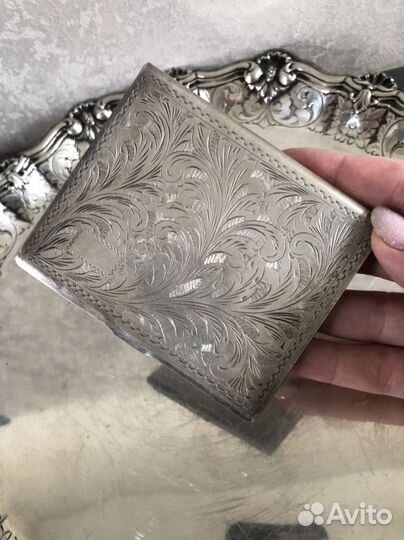 Старинный Серебряный портсигар