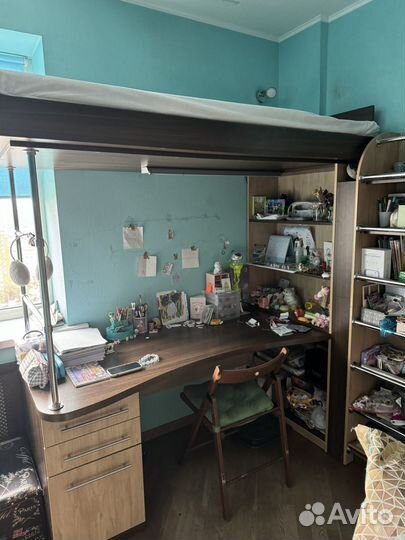 Детская кровать чердак со столом