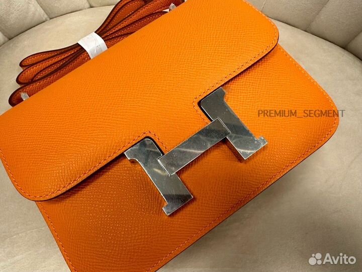 Сумка Hermes Constance 18 Epsom оранжевая