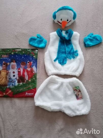 Костюм карнавальный, новогодний снеговик