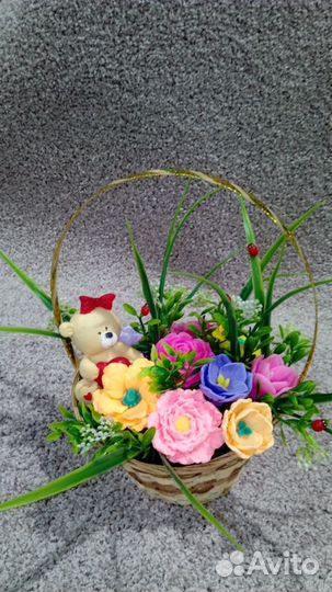 Корзинка с мылом ручной работы