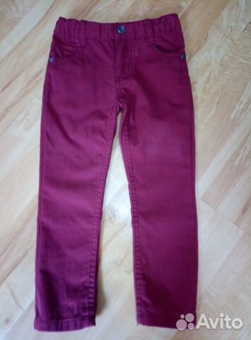 Бордовые брюки на мальчика рост 104