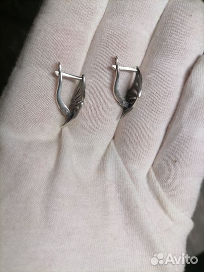 Серьги серебро 925 пробы