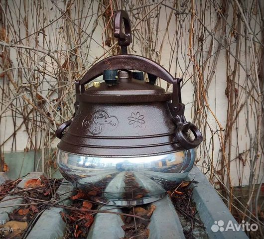 Афганский казан алюминиевый с ручками 8л