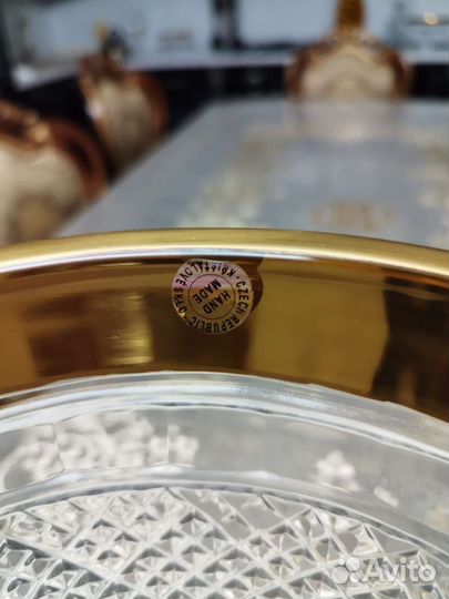 Хрустальная ваза для цветов Богемия