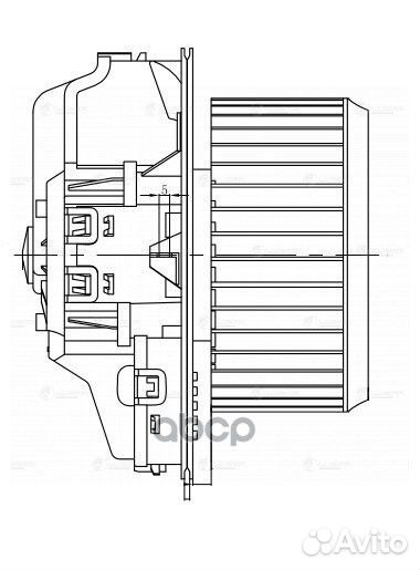 Э/вентилятор отоп. для а/м VW Touareg II (10) VW