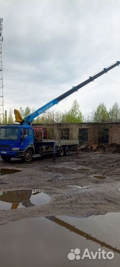 Аренда и услуги манипулятора, стрела 7.5 т, 22 м, борт 10 т, 8 м