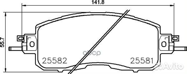 Колодки тормозные nissan teana III (J33) передн