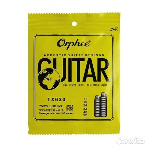 Струны для акустической гитары Orphee