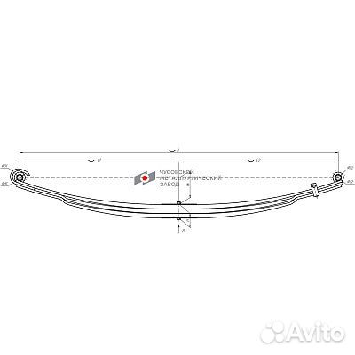 Рессора передняя для пао камаз 5490 3 листа
