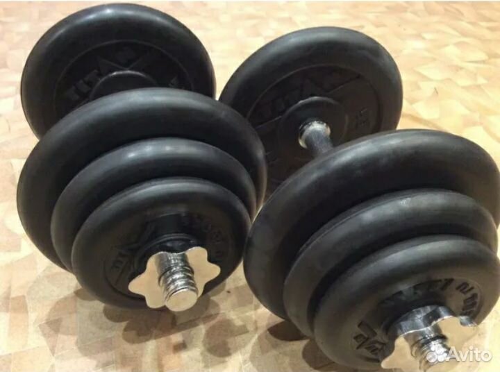 Гантели обрезиненные Barbell 38 кг