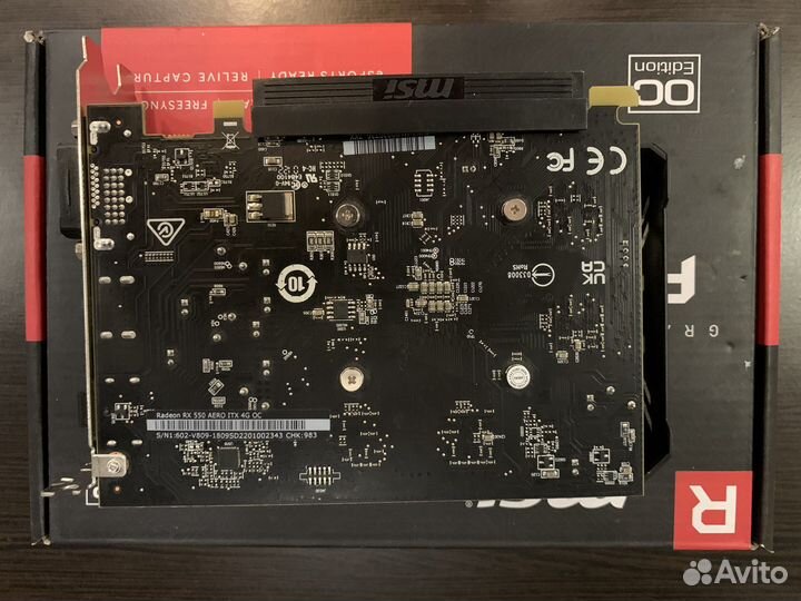 Видеокарта radeon RX 550 4GB