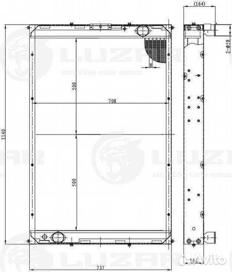 Радиатор охлаждения камаз-5460 2-х рядный