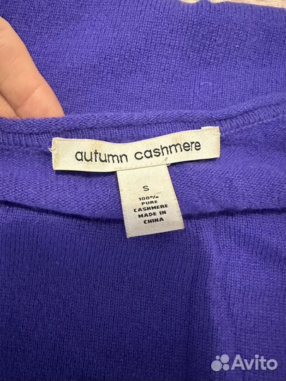Кашемировый свитер s фиолетовый и серый
