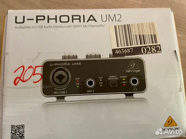 Внешняя аудиокарта Behringer U-Phoria UM2 купить в Москве | Хобби и ...
