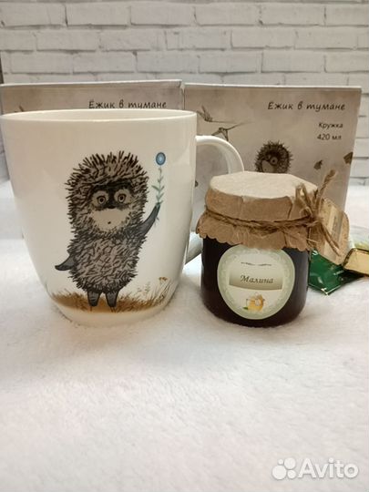 Подарочный набор, Ежик в тумане (кружка+варенье)