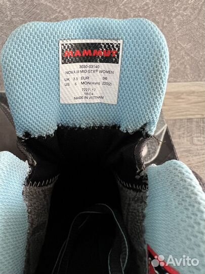 Треккинговые ботинки mammut 36 размер