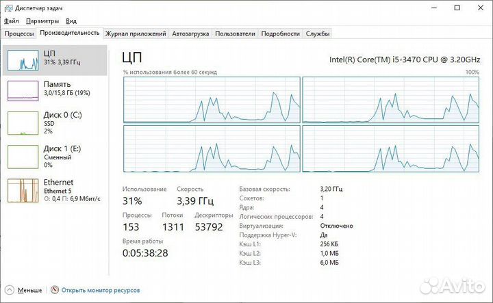 Фирменный компьютер Lenovo i5