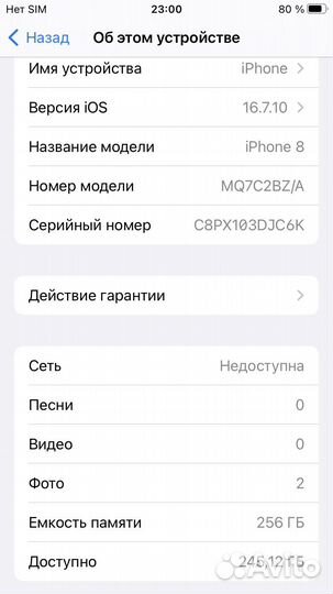 iPhone 8, 256 ГБ