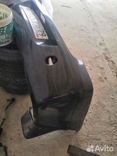 Бампер задний рено логан оригинал серый