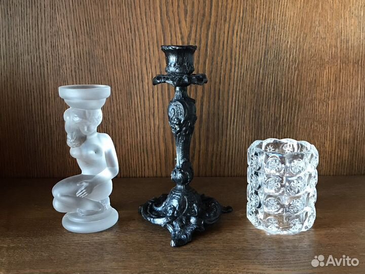 Подсвечники Чугун Хрусталь Стекло