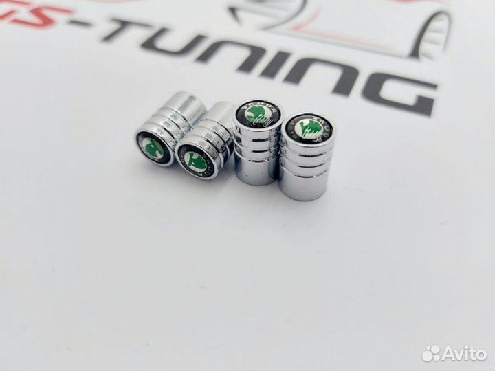 Колпачки на ниппель Skoda Chrome 4шт