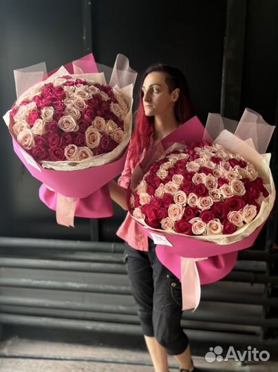 Букеты розы 75 роз цветы с доставкой