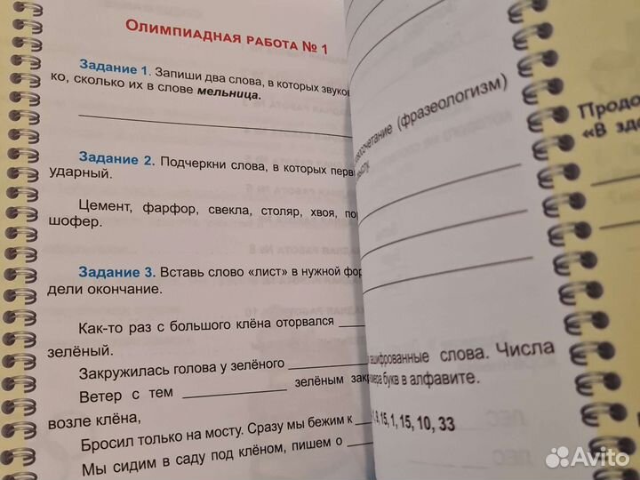 Олимпиадная тетрадь русский язык 3 класс