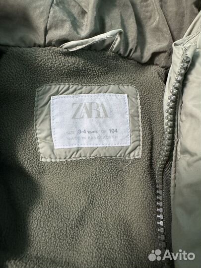 Пуховик для мальчика zara 104