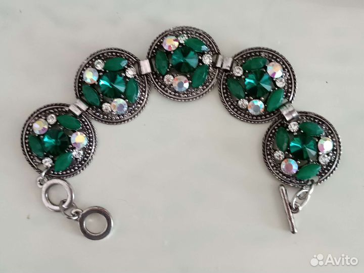 Винтажный браслет под серебро