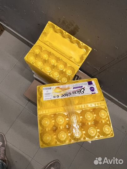 Чистые упаковки для куриных яиц