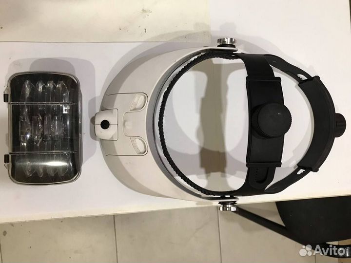 Лупа налобная с подсветкой (2 LED) MG81001-H