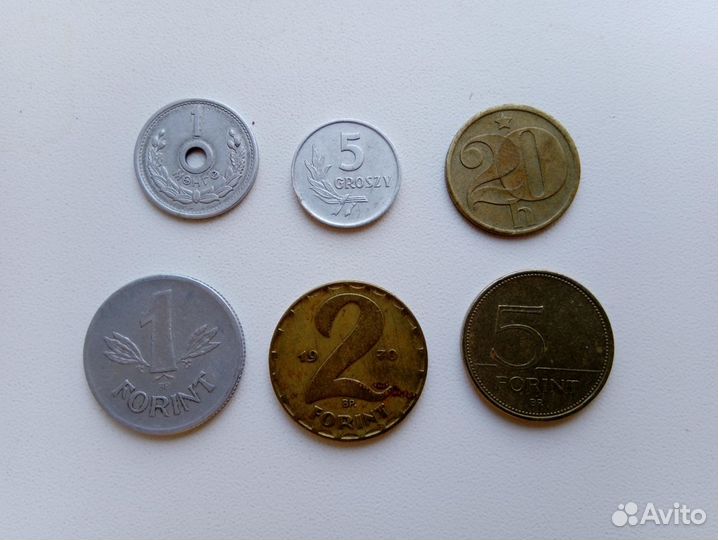 Монеты Венгрия, Корея, Финляндия, Греция,Кипр,Куба