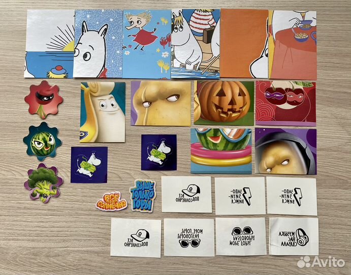 Вкладыши от игрушек из киндер. Наклейки из Ленты