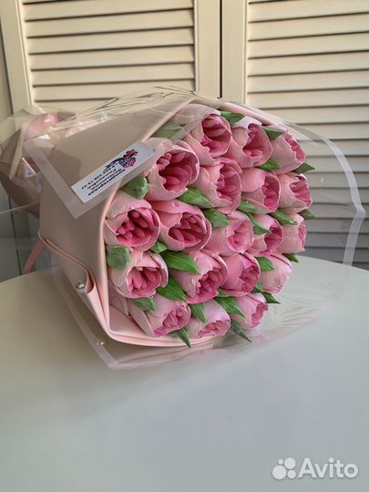 Тюльпаны из зефира