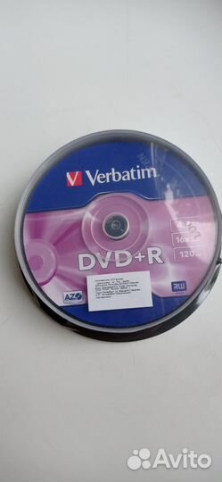 Болванка диск dvd+r Verbatim