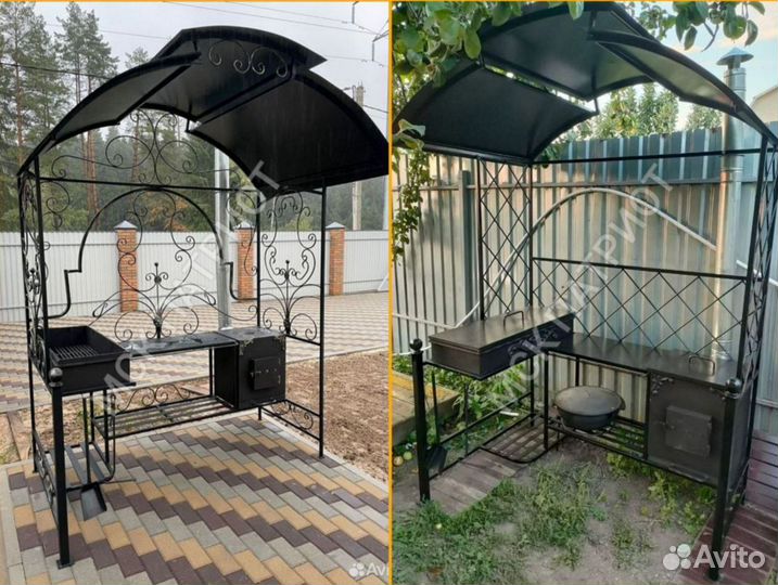 Мангал с крышей